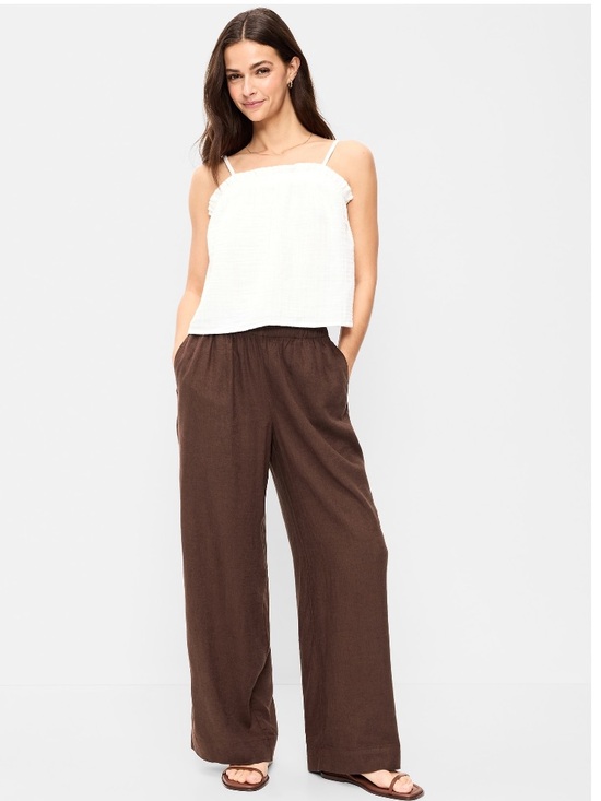 Old Navy Pants - NWT Old Navy High-Waisted Linen-blend Super Wide-leg Pants